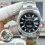 PPM Swiss Clone Rolex Gain Weight Sky-Dweller Black Dial 904L Stainless Steel Oyster Watch 